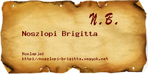 Noszlopi Brigitta névjegykártya